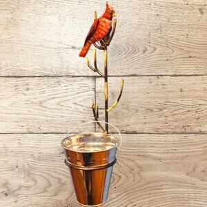 Red Robin Bird Metal Wall Hanger - Plant - Accessories - Crafts